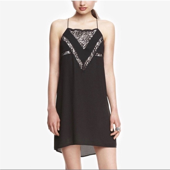 Express Dresses & Skirts - Express lace inset black and white cami slip dress size Small